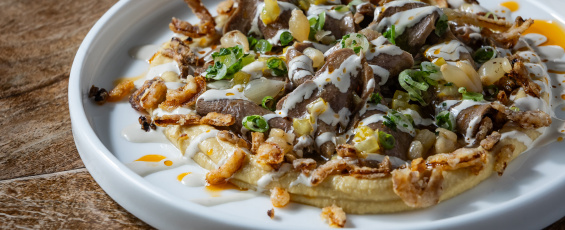 Slow-cooked beef tongue (GF, LF)   4.490